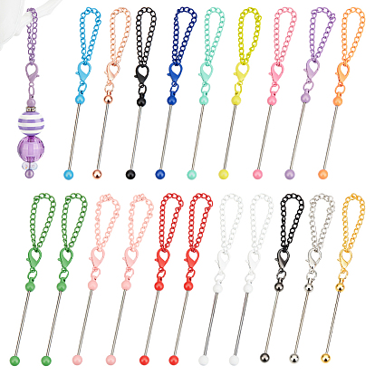 20 шт. 16 цвета сплава стержни бисерные подвесные украшения, с карабин-лобстерами , платина