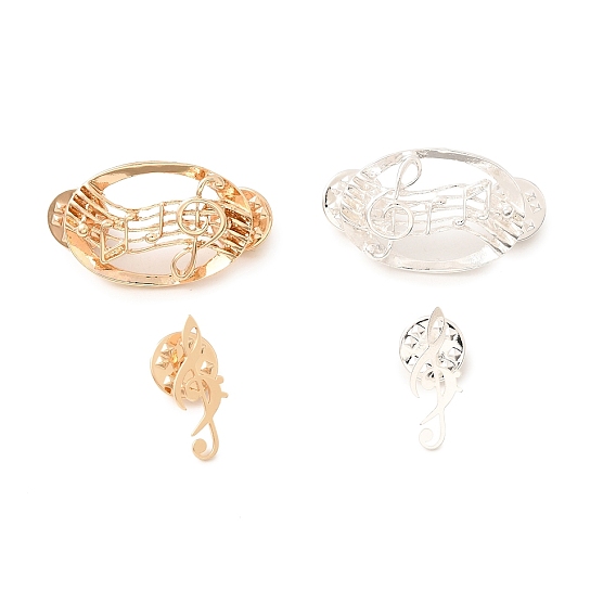 Застежки для значков в виде музыкальных нот, Значок из сплава для окраски рюкзака, одежды