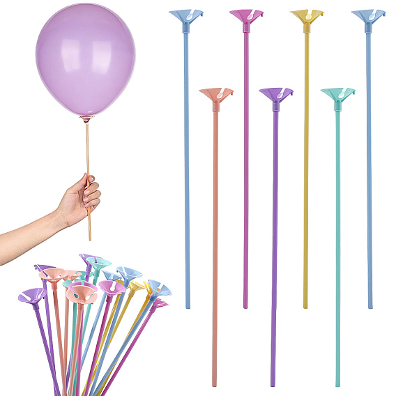 100 Bags Plastic Balloon Clips Holders, for Baby Shower DIY Wedding Decorations Birthday Party Supplies