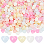 800pcs perles en plastique, imitation gelée, cœur