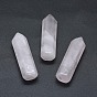 Natural Rose Quartz Pointed Beads, Healing Stones, Reiki Energy Balancing Meditation Therapy Wand, No Hole/Undrilled, For Wire Wrapped Pendant Making, Bullet