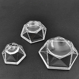 Hexagon Acrylic Globe Stone Display Stand, Crystal Sphere Quartz Ball Holder