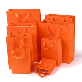 Прямоугольные бумажные пакеты, с ручками, для подарочных пакетов и сумок