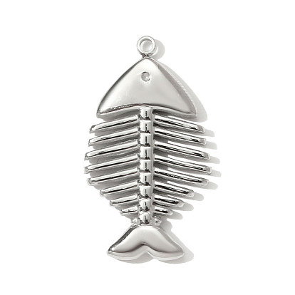 304 подвески из нержавеющей стали, амулеты из рыбьей кости