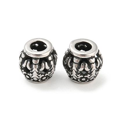 316 Surgical Stainless Steel  Beads, Barrel