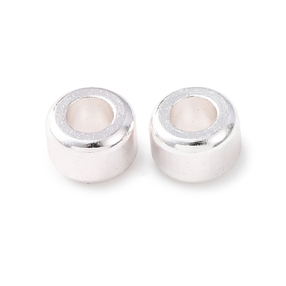 Латунные бусины, плоско-круглые, стойки покрытие, долговечный, без кадмия и без свинца