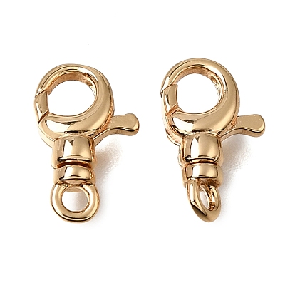 Brass Swivel Clasps with Lobster Claw Clasps, Nickel Free