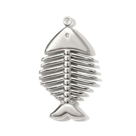 304 подвески из нержавеющей стали, амулеты из рыбьей кости