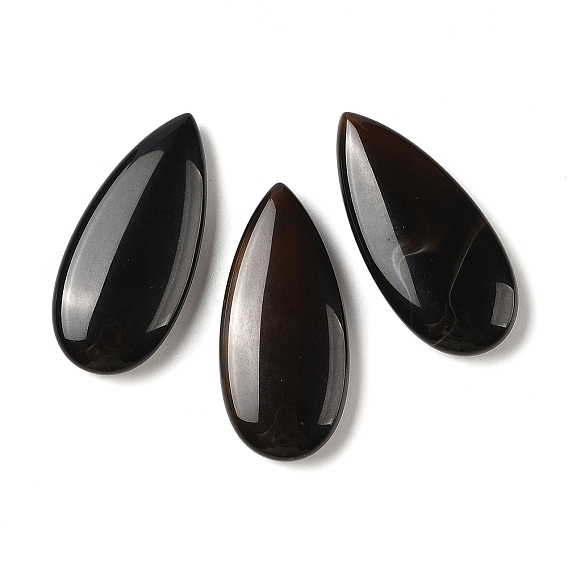 Натуральный черный агат кабошонов, окрашенная и подогревом, слеза