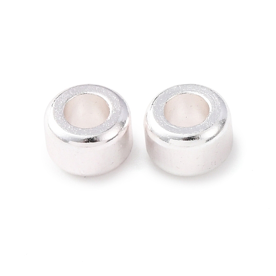 Латунные бусины, плоско-круглые, стойки покрытие, долговечный, без кадмия и без свинца