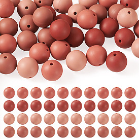 40Stück 4Farben runde Silikon-Focal-Perlen