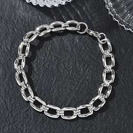 9MM 304 Stainless Steel Oval Link Chain Bracelets, Tarnish Free