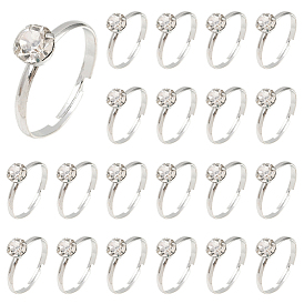 40шт. регулируемые кольца на палец из сплава со стразами для женщин