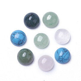 Edelstein-Cabochons, halbrund / Dome