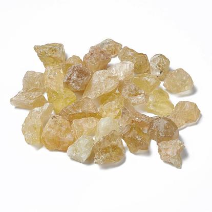 Rough Raw Natural Citrine Beads, for Tumbling, Decoration, Polishing, Wire Wrapping, Wicca & Reiki Crystal Healing, No Hole/Undrilled, Nuggets