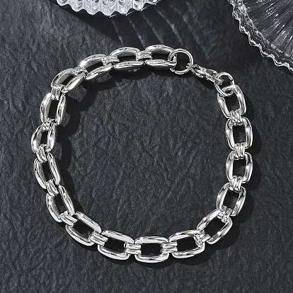 9MM 304 Stainless Steel Oval Link Chain Bracelets, Tarnish Free