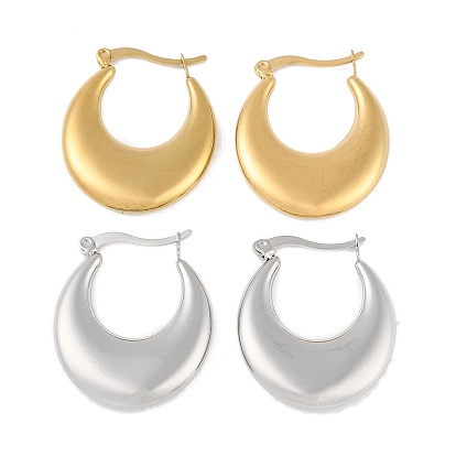 Ионное покрытие (ip) 304 серьги-кольца из нержавеющей стали, полумесяц