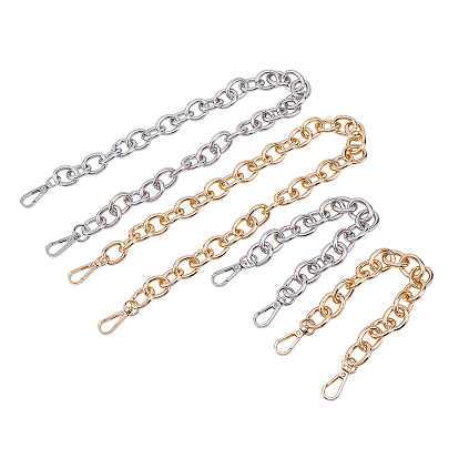 Aluminum Chain Bag Strap, with Clasp, Replacement Handbag Decoration Bags Straps