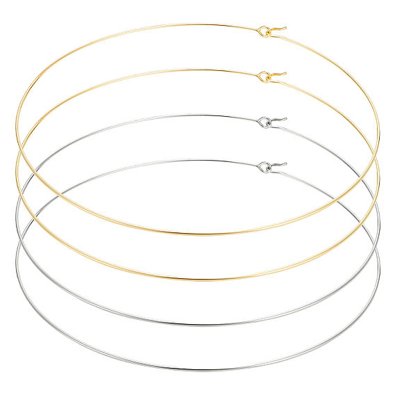 4 шт. 2 цвета 304 изготовление колье-чокера из нержавеющей стали, ожерелья торк, без свинца и без кадмия