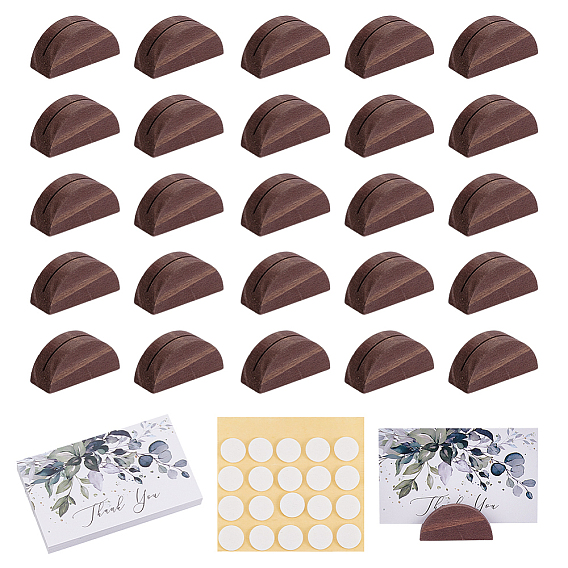 20шт. держатель для визитных карточек из сосновой древесины, В комплекте: 20 двусторонние фитиль из смолы для свечи и 30 листы бумажных открыток с благодарностью.