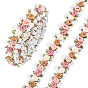 Polyester Flower Embroidery Ribbon, Lace Trim, with Plastic, for Curtain Decoration, Clothes Accessories