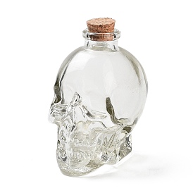 Skull Glass Wine Bottle, with  Cork