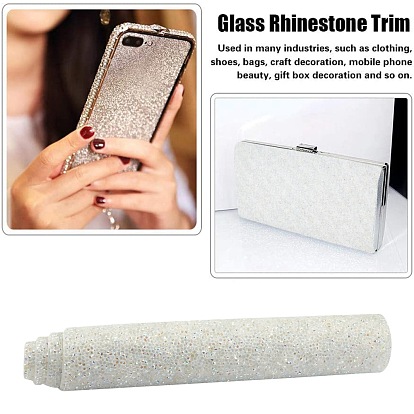 Glitter Resin Hotfix Rhinestone(Adhesive On The Back), Rhinestone Trimming, Costume Accessories, Rectangle