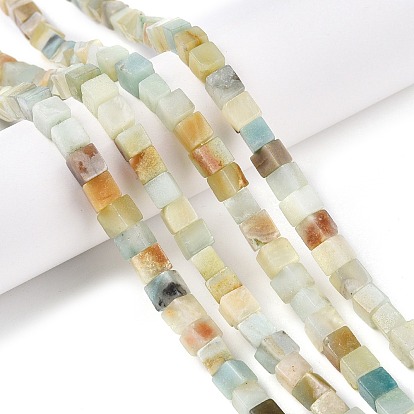 Натуральный цветок амазонитовые бусины пряди, кубические