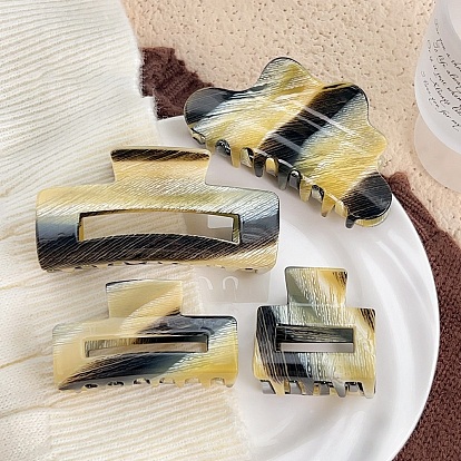 Заколки-клочья из ацетата целлюлозы (смолы) для женщин и девочек