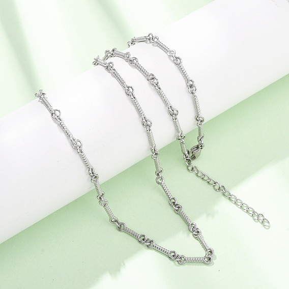 3.5мм 304 Цепочка из нержавеющей стали с витыми звеньями для женщин и мужчин, не тускнеет