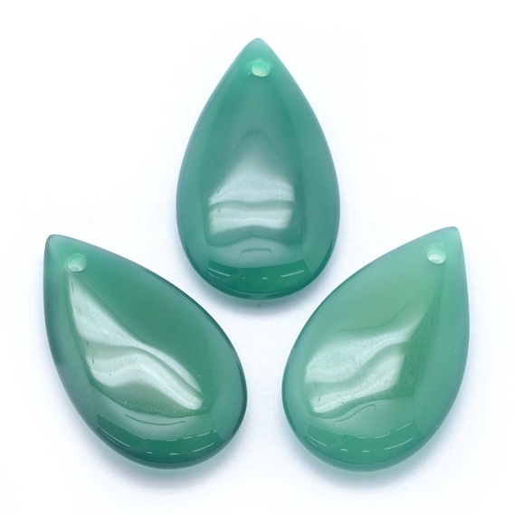 Natural Agate Pendants, Drop, Dyed & Heated