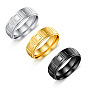 304 Stainless Steel Rotating Finger Rings, Square, Fidget Spinner Ring for Calming Worry Meditation