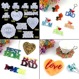 DIY Silicone Pendant/Coaster Molds, Resin Casting Molds, for UV Resin, Epoxy Resin Craft Making, for Mother's Day/Father's Day