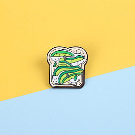 Cute Cartoon Bread Toast Pin Badge for Fashionable Clothing and Bags
