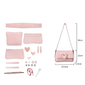 DIY Heart PU Leater Handbag Making Kit
