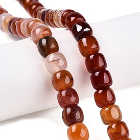 Natural Red Agate Beads Strands, Barrel