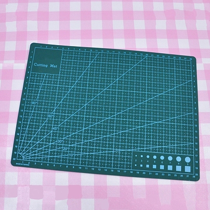Double Sided PVC Cutting Mat Pad, Rectangle, for Ceramic & Clay Tools