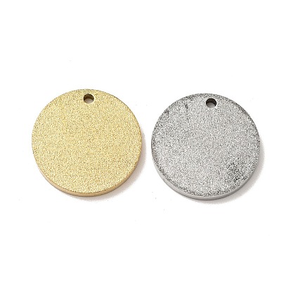 304 Подвески из нержавеющей стали с ионным покрытием (IP), , плоско-круглые