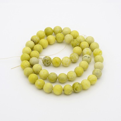 Natural Lemon Jade Round Bead Strands