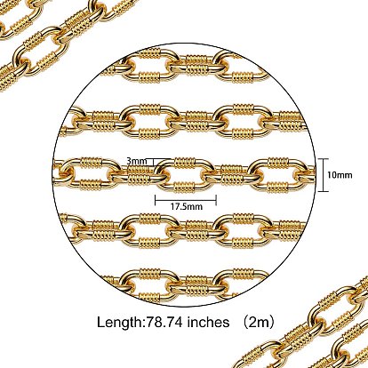 Brass Paperclip Chains, Flat Oval, Drawn Elongated Cable Chains, with Spool, Long-lasting Plated, Unwelded, Lead Free & Cadmium Free