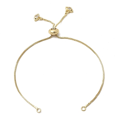 1мм латунная цепочка-слайдер для изготовления браслетов, с прозрачными подвесками в виде глаз из кубического циркония, стойки покрытие, долговечный, без свинца и без кадмия