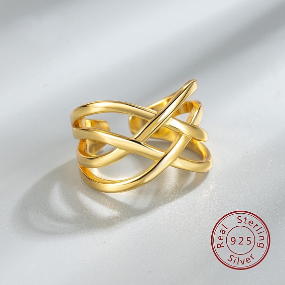 925 регулируемые кольца-манжеты из стерлингового серебра