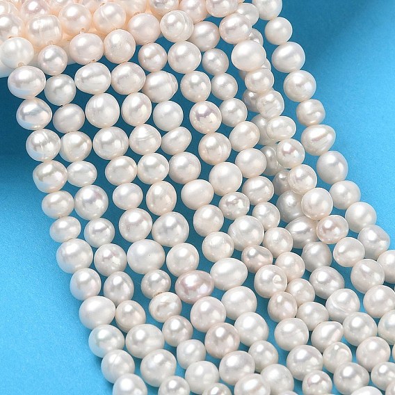 Natural Cultured Freshwater Pearl Beads Strands, Grade 2A, Potato
