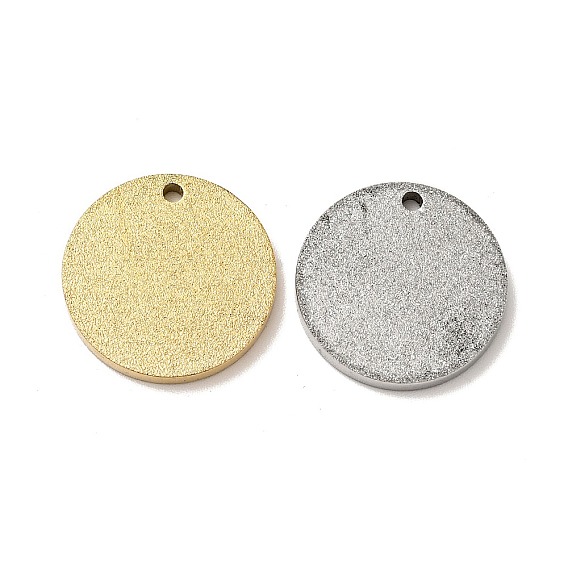 304 Подвески из нержавеющей стали с ионным покрытием (IP), , плоско-круглые