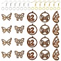 DIY Dangle Earring Kits, including Wood Pendants, Brass Earring Hooks & Jump Rings