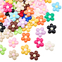 50Pcs Opaque Acrylic Beads, Flower