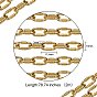 Brass Paperclip Chains, Flat Oval, Drawn Elongated Cable Chains, with Spool, Long-lasting Plated, Unwelded, Lead Free & Cadmium Free