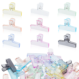 45 pièces 9 couleurs pinces à reliure en plastique transparent, notes lettre trombones, Fournitures de bureau