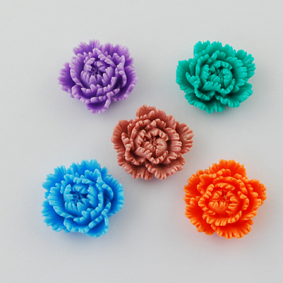 Кабошоны из смолы, цветок, 24x8 мм