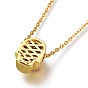 Brass Micro Pave Cubic Zirconia Pendant Necklaces, for Halloween, with 304 Stainless Steel Cable Chains, Skull, Red